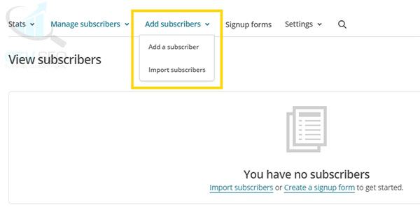 hướng dẫn dùng mailchimp thêm subscriber