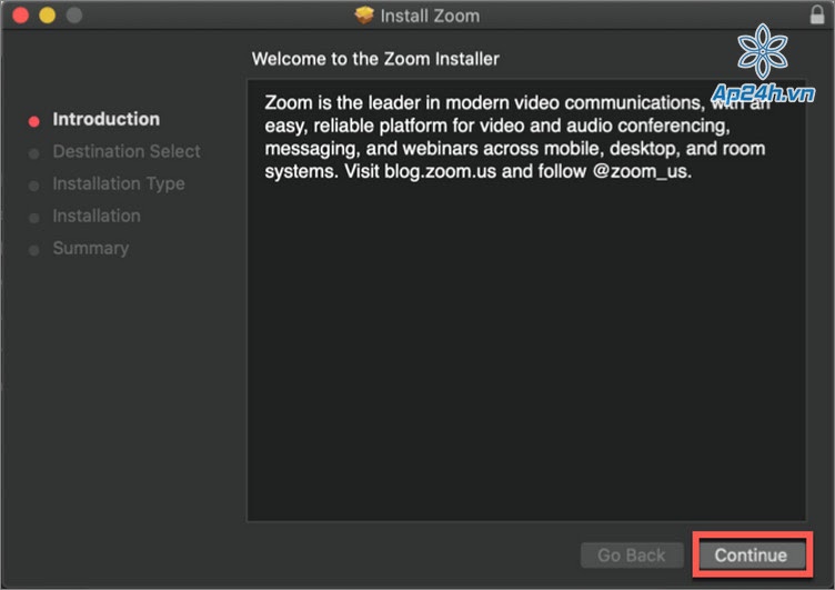 Tai Zoom tren may tinh Macbook 